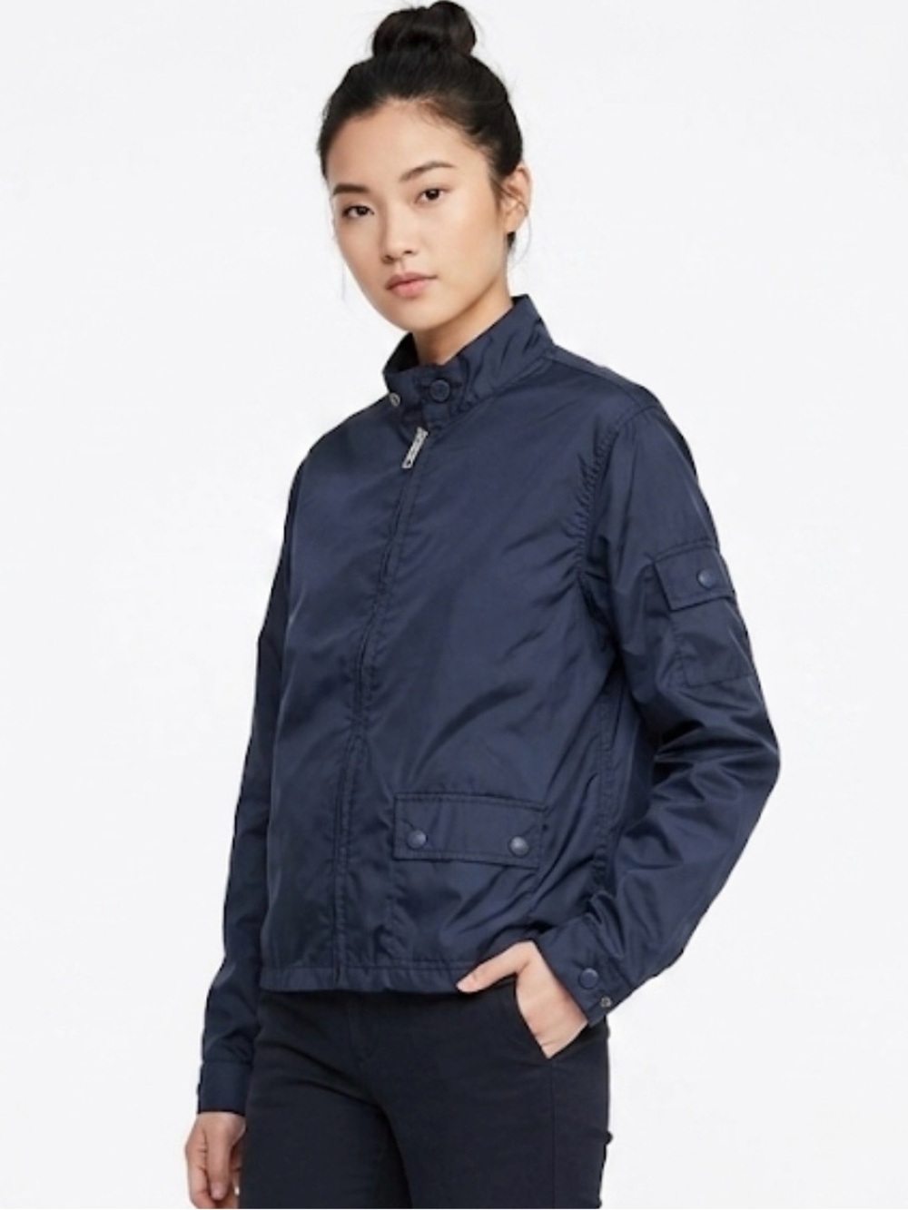 Vintage Polo Jeans Co. Ralph Lauren Nylon Windbreaker Jacket - Navy Blue Size XL